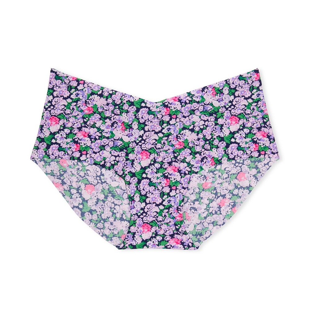 NWT VICTORIA'S SECRET (S) NO SHOW HIPHUGGER PANTIES Ensign Navy Ditsy Floral